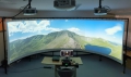 Vizualni sustav simulatora leta, s privremenim postavom pilotskog sučelja